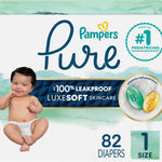 Pampers Pure Protection Baby Diapers, Size 5 (27+ lbs), 132 Count, Up to 100% Leakproof, Premium Plant-based Skin Protection, Hypoallergenic Soft Diapers