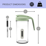 Masontops Breast Milk Storage Kit - 24oz Airtight Mason Jar with Handle, Marker & Stick-on Thermometer for New Moms