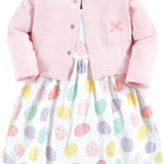 Hudson Baby Baby Girls' Cotton Dress and Cardigan Set