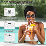 2 Pack YOGINGO Extra Large Swim Cap for Women and Men Adult Youth,Waterproof Silicone Swim Cap for Very Long Hair, Thick Curly Hair & Dreadlocks Braids Weaves Afro Hair (Black)