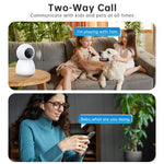 NoahTec Indoor Camera,1080P Pet Camera Baby Monitor,AI Motion Detection, 2-Way Talk, Night Vision, Siren, Compatible with Alexa