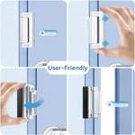 Lvyesea 3Pcs Door Reinforcement Lock, Door Locks for Kids Safety, Door Safety Locks from Inside, Withstand 800lbs Force - Enhance Home Security, Door Lock Security, Aluminum Construction (Silver)
