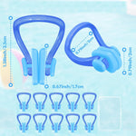 Linwnil Swimming Nose Clip - 10 Packs Silicone Swim Nose Plugs for Kids (Age 7+) and Adults,Waterproof Pool Nose Plugs for Diving Swimming and Other Water Sports with Storage Box