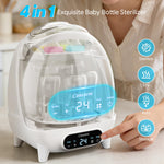 CINWWNI Bottle Sterilizer and Dryer, 4 in 1 Compact Steam Baby Bottle Sterilizer for Baby Bottles, Pacifiers, and Pump Parts & Newborn Essentials,Large Capacity 7 Bottles