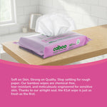 Caboo Lavender Flushable Wipes | Certified Flushable, Septic Safe, Chemical Free, Biodegradable Wipes for Adults made with Renewable Bamboo Based Viscose (Pack of 3, Total of 180)