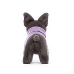 Jellycat French Bulldog Dog with Purple Sweater Stuffed Animal, 7.5 inches - Dogs & Puppies Plush Toy - Classic Children's Gift