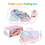 Itopstar 3000 Kids Arts and Crafts Supplies for Kids Crafting Supply in 3 Layered Plastic Art Box All in One Ages 8 9 10 11 & 12 Year Old Girls & Boys Crafting Supply Set