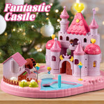 Dollhouse Kit for Kids Girls —— Huge House Toy with 2 Dolls, Dollhouse Furniture and Accessories, Sound & Light, Great Gift for 3 4 5 6 7 8 Years Old (Pink)