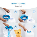 Amazon Brand - Mama Bear Diaper Pail Refills for Diaper Genie Pails, Unscented, 1080 Count (4 Packs of 270 Count)