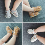 Neband Baby Girl Boy Sandals, Premium Soft Anti-Slip Sole Infant Baby Sandals 12-24Months Summer Casual Beach Shoes Bowknot Princess Dress Flats Prewalker First Walker Shoes