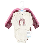Hudson Baby Unisex Baby Cotton Long-Sleeve Bodysuits, Little Love Flowers 3-Pack, 18-24 Months