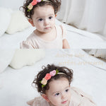 doboi Baby Girl Headbands 24PCS Nylon Linen Handmade Hairbands with Hair Bows and Accessories for Newborns, Infants, Toddlers, and Little Kids