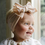 Baby Bling 2PK FAB-BOW-OUS®: petal + oatmeal
