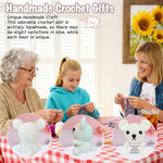 Emotional Support Crochet Polar Bear Plush Cute Positive Crochet Animals with Messages Small Handmade Cheer Up Gifts for Women Girls Sister Friends Birthday Stuffed You're Awesome Gift