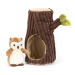 Jellycat Forest Fauna Owl Stuffed Animal, 7.5 inches - Bird Plush Toy - Classic Children's Gift