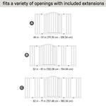 Ingenuity Decorative Extra Wide Baby Gate & Dog Gate, 44"-72" Wide, 36" Tall, Hardware Mounted, Install in Hallways, Bottom of Stairs, or Large Openings - Bronze