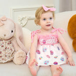 HONGTEYA Baby Girl 1st Birthday Outfit Girl First Birthday Clothes One Year Old Gifts Lace Romper Tulle Summer Newborn Dress