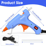 Assark 30W Mini Hot Glue Gun Kit with 30 Glue Sticks, Fast Preheating Hot Melt, High Temp for School Crafts DIY Arts and Quick Home Repairs, Blue