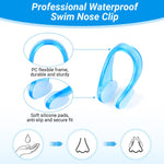 6 Pack Nose Plugs for Swimming – Soft Silicone Swim Nose Clips with Storage Box, Waterproof Swimming Nose Plugs for Kids & Adults, Multi Color (White, Green, Black, Pink, Yellow, Blue)