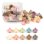 100Pcs Colorful Mini Flower Hair Clips, TEBIEKOY Baby Hair Clips Mini Claw Clips Cute Jaw Clips Hair Pins Hair Barrettes Toddler Hair Accessories for Women Girls Kids Teens