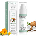 Momcozy Baby Diaper Rash Cream Spray, Single Hand Diaper Spray Daily Use for Skin Care, Natural Ingredients Coconut Diaper Cream, Fragrances Free Hypoallergenic for Sensitive Skin, 200 Sprays 2 oz
