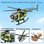 Tcvents Diecast Helicopter Toy 6 Pack, Model Plane Mini Helicopters for Kids 3 4 5 6 7 Years Old, Military Airplane Toys Planes for Boys Toddlers Birthday Gifts & Party Favors