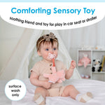 Carter's Fawn Plush Rattle with Loop Teether for Infants and Babies