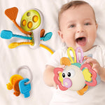 iPlay, iLearn Baby Toy 6-12 Month, Infant Fish Teething Sensory Toy, Toddler Busy Key Activity Fidget Toys, Montessori Learning Development