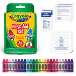 Crayola First Aid Kit, 30 Pieces | First Aid Kit for Kids & Adults, Travel-Friendly Compact for Home, Car, Camping, and Traveling