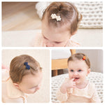 Grosgrain Ribbon Hair Bows Clips for Infant Girls - Fully Lined Mini Bows in 20 Color Pairs, Set of 40 (1.2" Tiny Clips)