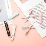 Demissle 4 Pcs Cute Mini Cat Paw Scissors, Stainless Steel Fun Cartoon Portable Pocket Small Folding Safety Scissors for Paper Cutting, Scrapbooking, Crafting