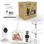 OKAIDI Baby Monitor with Camera and Audio, 3.2" IPS Screen Video Baby Monitor, 1000ft Transmission Range Baby Monitor Camera, Baby Monitor No WiFi, Infrared Night Vision, VOX Mode, Powerful Battery