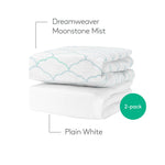 Newton Baby Fitted Crib Sheet (2-Pack) - Ultra Breathable and Soft, Organic Cotton, Fits All Standard Cribs, White Dreamweaver