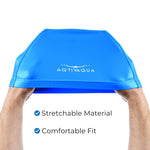 AqtivAqua Swim Cap for Kids 6-14 Swim Cap Kids Swimming Cap Girls Boys Youth Hat (Blue Color, Kids Size)