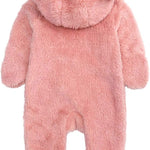 Newborn Baby Jumpsuit Hooded Fleece Rompers Long Sleeve Onesies Outwear Outfits