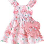 Mioglrie Baby Girl Clothes Newborn Dress Summer Toddler Girls' Clothing Casual Sundress with Cute Bag Infant Outfits