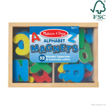 Melissa & Doug 52 Wooden Alphabet Magnets in a Box - Uppercase and Lowercase Letters