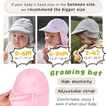 FURTALK Baby Sun Hat UPF 50+ UV Ray Sun Protection Cotton Toddler Hats for Boys Girls Rose Pink