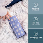 Lifefactory Glass Baby Bottle with Protective Silicone Sleeve and Stage 2 Nipple Blueberry 9 Oz (LF110020C4)