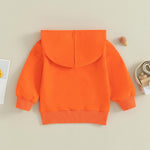 Ledy Champswiin Unisex Baby Boy Girl Clothes Hooded Sweatshirts Solid Color Long Sleeve Hoodies Toddler Top (0-6 Months, Orange)