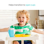 Munchkin Sippy Cup for 6 Month Old and Up, Spill Proof Miracle 360 Toddler Cups with Transition Handles, 7 Ounce, 2 Pack, Blue/Green