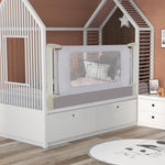 BABY JOY Bed Rail for Toddlers, 59" Vertical Lifting Extra Long Infants Safety Bed Side Rails with Double Lock, Foldable Baby Bed Rail Guard for Twin Double Full Size Queen King Bed Mattress (Gray)