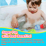 3Pack Bath Toys for Toddlers 1-3 - Sensory Squeezing Water Bathtub Toys for Kids | Bath Tub & Pool Floating Toys for Babies | Textured Sensory Bath Toys Easter Stocking Stuffers for Boys & Girls