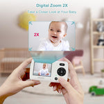 OKAIDI Video Baby Monitor with Camera and Audio, 2.4'' Portable Travel Baby Monitor, 1000ft Long Range Transmission, Baby Monitor No WiFi, Infrared Night Vision, VOX Mode, Baby Monitor