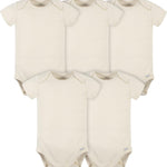 Gerber baby-boys 5 Pack Onesies Multi-packs Bundle Interlock 180 Gsm
