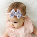 Baby Bling Bows Newborn to Little Girls Hair Bow - BABY FAB SKINNY Toddlers Hair Accessories, Made in the USA, One Size (2 Pack - Coral & Light Orchid)