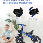 KRIDDO Kids Tricycles Age 24 Month to 4 Years, Toddler Kids Trike for 2.5 to 5 Year Old, Gift Toddler Tricycles for 2-4 Year Olds, Trikes for Toddlers, Sporty Styling, Blue