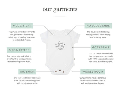Finn + Emma Organic Cotton Long Sleeve Bodysuit for Baby Boy or Girl – Egret White, 9-12 Months