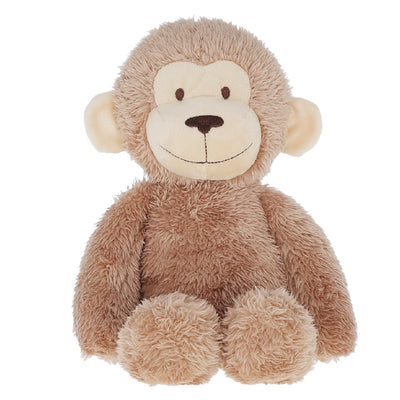 Plush monkey toy on a white background
