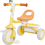 besrey Toddler Tricycle with Bell, Kids Tricycle Age 18 Months to 5 Years, Kids Trikes, Toddler Bikes for 1-3 Year Olds, Toddler Trikes for 2-4 Year Olds, Gift & Toys for Boy & Girl, Yellow